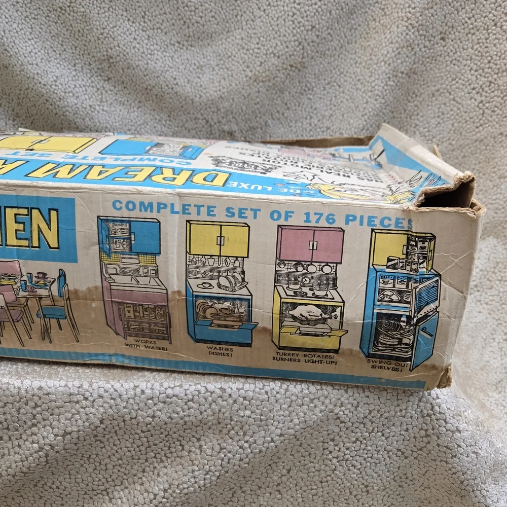 Luxe Pastel Dollhouse Kitchen Set Retro
